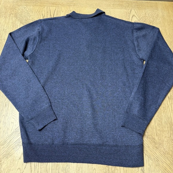 New Chereskin XL Blue Knit 2 Button Collared Long Sleeve Polo Shirt Pullover NWT - Picture 3 of 10